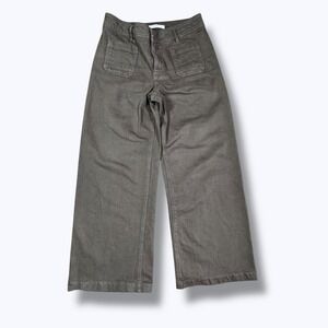 MNG Brown Wide Leg Pants Y2K Utility Streetwear Workwear Minimalist Women Sz 10